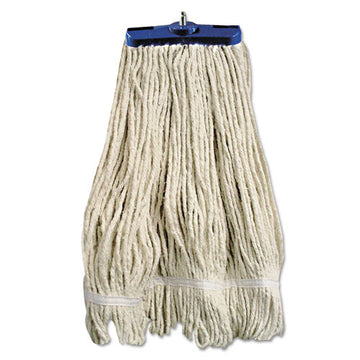 Boardwalk® Mop Head, Lie-flat Head, Cotton Fiber, 24oz, White, 12-carton freeshipping - TVN Wholesale